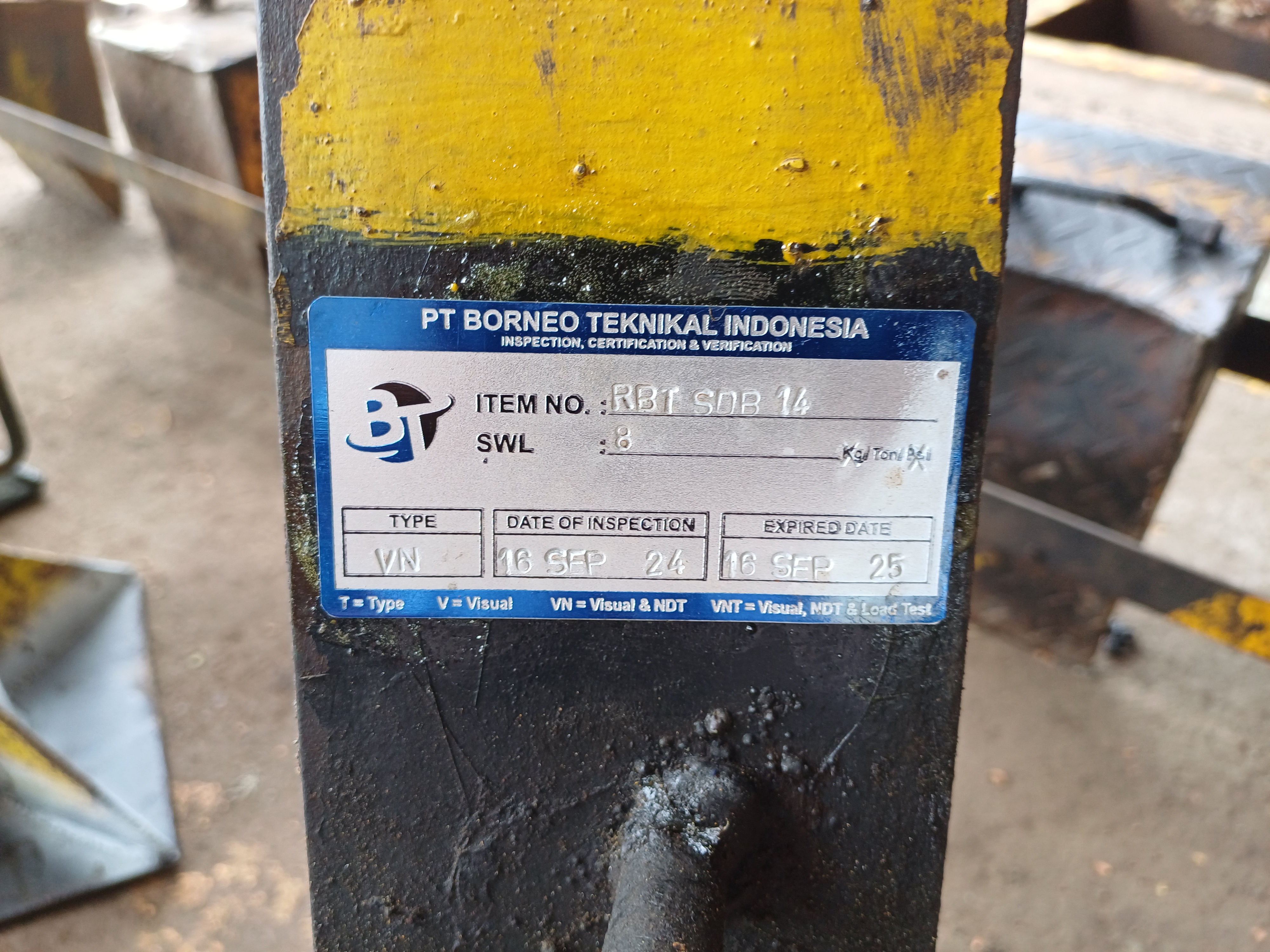 SERTIFIKASI & INSPEKSI LIFTING TOOL